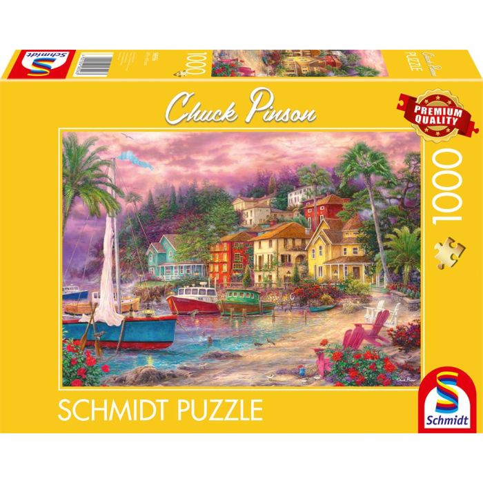Vorderseite der Verpackung vom Artikel 58556, Chuck Pinson: Küstenzauber, 1.000 Teile Puzzle Vorderseite der Verpackung vom Artikel 58556, Chuck Pinson: Küstenzauber, 1.000 Teile Puzzle
