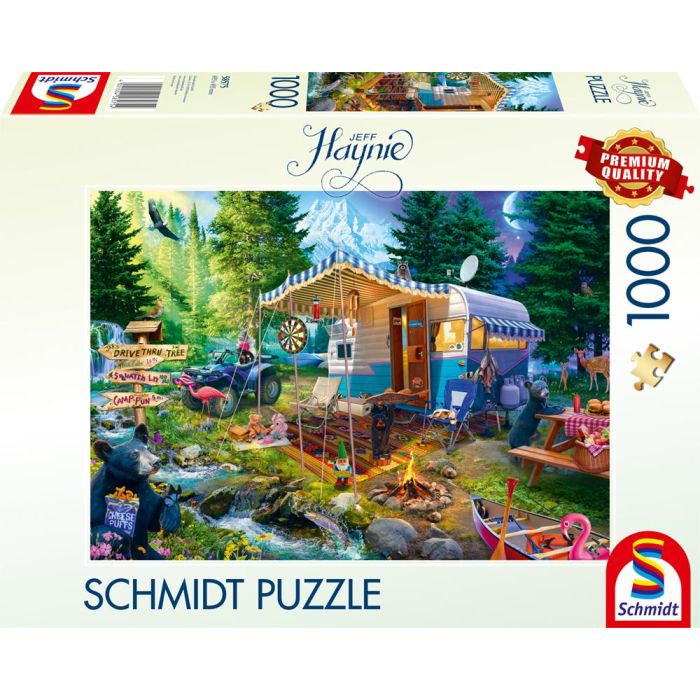 Vorderseite der Verpackung vom Artikel 58575, Jeff Haynie: Mit dem Caravan in den Bergen, 1.000 Teile Puzzle