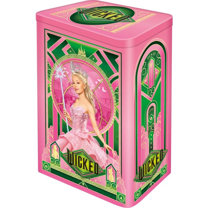 Vorderseite der Verpackung vom Artikel 58585, WICKED: Glinda in der Nostalgie Metalldose, 500 Teile Puzzle