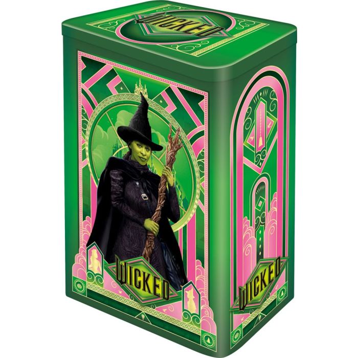 Vorderseite der Verpackung vom Artikel 58586, WICKED: Elphaba in der Nostalgie Metalldose, 500 Teile Puzzle Vorderseite der Verpackung vom Artikel 58586, WICKED: Elphaba in der Nostalgie Metalldose, 500 Teile Puzzle