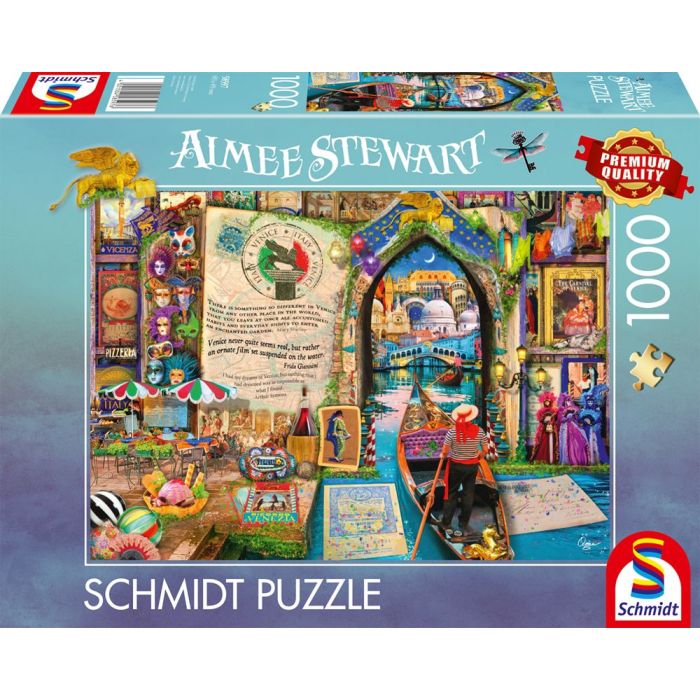 Vorderseite der Verpackung vom Artikel 58597, Aimee Stewart: Erinnerungen an Venedig, 1.000 Teile Puzzle Vorderseite der Verpackung vom Artikel 58597, Aimee Stewart: Erinnerungen an Venedig, 1.000 Teile Puzzle