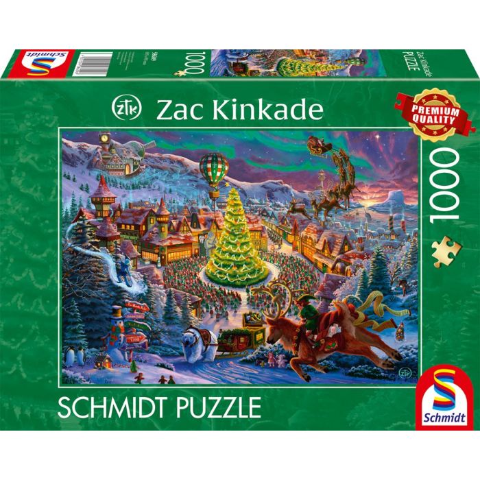 Vorderseite der Verpackung vom Artikel 58609, Zac Kinkade: Santas Nordpol, 1.000 Teile Puzzle