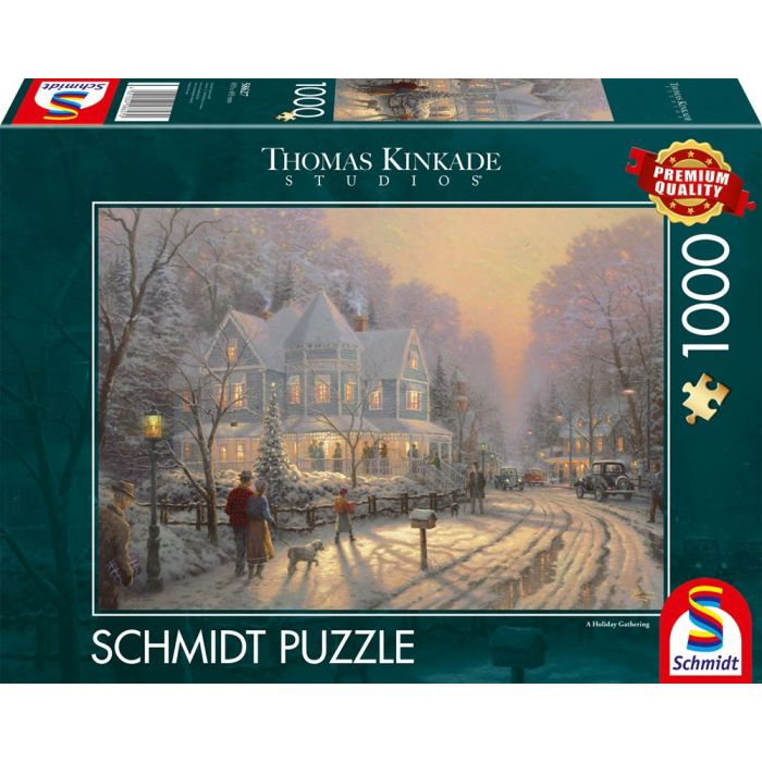 Vorderseite der Verpackung vom Artikel 58627, Thomas Kinkade Studios: Feierliche Weihnachtstage, 1.000 Teile Puzzle Vorderseite der Verpackung vom Artikel 58627, Thomas Kinkade Studios: Feierliche Weihnachtstage, 1.000 Teile Puzzle