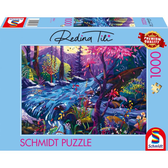 Vorderseite der Verpackung vom Artikel 58641, Redina Tili: Fluss der Träume, 1.000 Teile Puzzle Vorderseite der Verpackung vom Artikel 58641, Redina Tili: Fluss der Träume, 1.000 Teile Puzzle