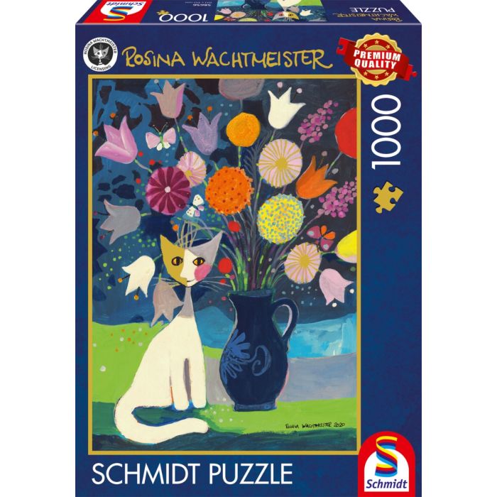 Vorderseite der Verpackung vom Artikel 58656, Rosina Wachtmeister: Weiße Katze, 1.000 Teile Puzzle Vorderseite der Verpackung vom Artikel 58656, Rosina Wachtmeister: Weiße Katze, 1.000 Teile Puzzle