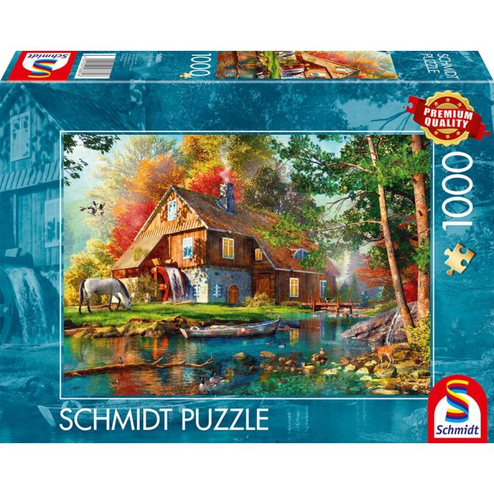 Vorderseite der Verpackung vom Artikel 58881, Wassermühle im Herbst, 1.000 Teile Puzzle Vorderseite der Verpackung vom Artikel 58881, Wassermühle im Herbst, 1.000 Teile Puzzle