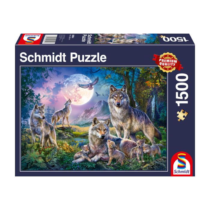 Verpackungsvorderseite aus einem anderen Blickwinkel vom Artikel 58954, Wölfe, 1.500 Teile Puzzle Verpackungsvorderseite aus einem anderen Blickwinkel vom Artikel 58954, Wölfe, 1.500 Teile Puzzle