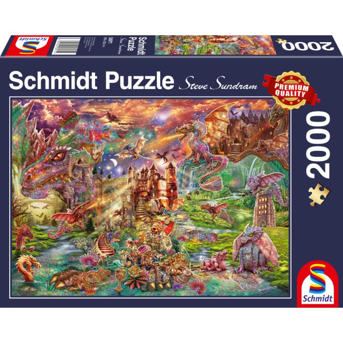 Vorderseite der Verpackung vom Artikel 58971, Steve Sundram: Der Schatz der Drachen, 2.000 Teile Puzzle Vorderseite der Verpackung vom Artikel 58971, Steve Sundram: Der Schatz der Drachen, 2.000 Teile Puzzle