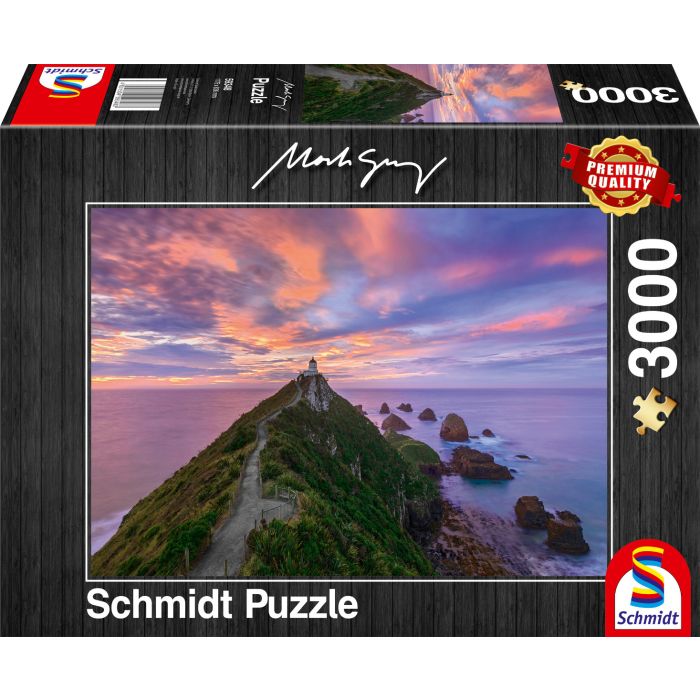 Vorderseite der Verpackung vom Artikel 59348, Mark Gray: Nugget Point Lighthouse, The Catlins, South Island - New Zealand, 3.000 Teile Puzzle Vorderseite der Verpackung vom Artikel 59348, Mark Gray: Nugget Point Lighthouse, The Catlins, South Island - New Zealand, 3.000 Teile Puzzle
