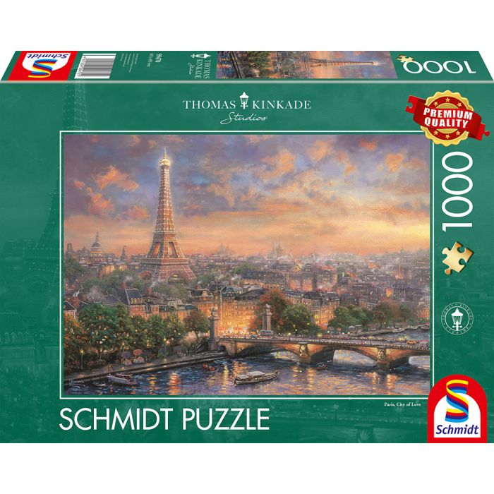 Verpackungsvorderseite aus einem anderen Blickwinkel vom Artikel 59470, Thomas Kinkade Studios: Painter of Light - Paris, Stadt der Liebe, 1.000 Teile Puzzle Verpackungsvorderseite aus einem anderen Blickwinkel vom Artikel 59470, Thomas Kinkade Studios: Painter of Light - Paris, Stadt der Liebe, 1.000 Teile Puzzle