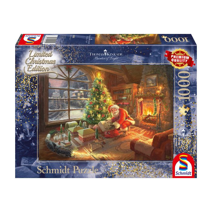 Verpackungsvorderseite aus einem anderen Blickwinkel vom Artikel 59495, Thomas Kinkade Studios: Painter of Light - Der Weihnachtsmann ist da! - Limited Edition, 1.000 Teile Puzzle Verpackungsvorderseite aus einem anderen Blickwinkel vom Artikel 59495, Thomas Kinkade Studios: Painter of Light - Der Weihnachtsmann ist da! - Limited Edition, 1.000 Teile Puzzle
