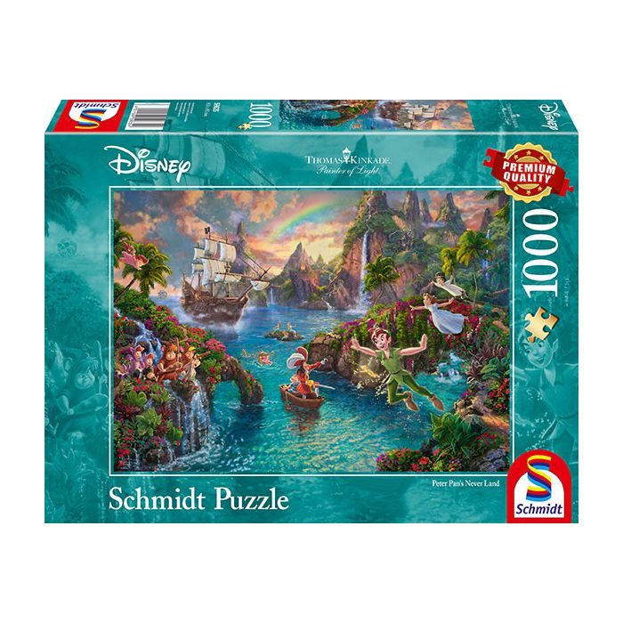 Vorderseite der Verpackung vom Artikel 59635, Thomas Kinkade: Painter of Light - Disney, Peter Pan, 1.000 Teile Puzzle