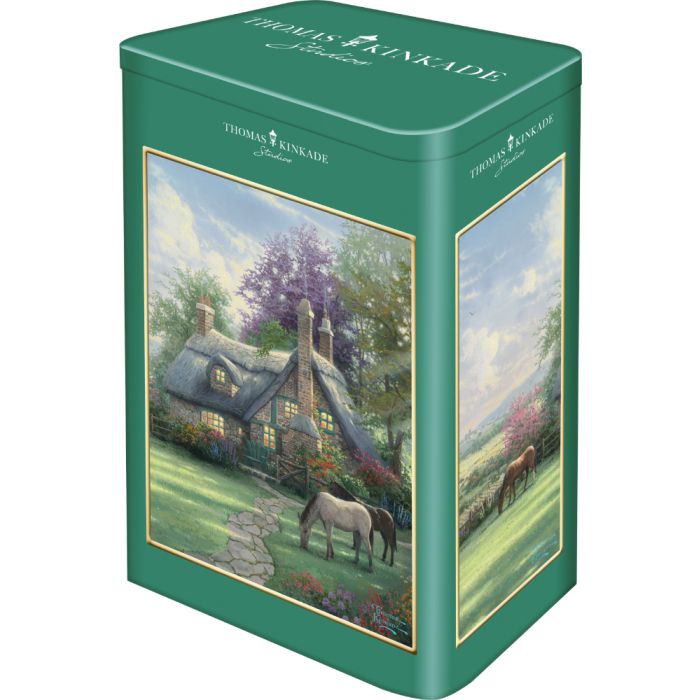 Vorderseite der Verpackung vom Artikel 59692, Thomas Kinkade Studios: A Perfect Summer Day in der Nostalgie Metalldose, 500 Teile Puzzle Vorderseite der Verpackung vom Artikel 59692, Thomas Kinkade Studios: A Perfect Summer Day in der Nostalgie Metalldose, 500 Teile Puzzle