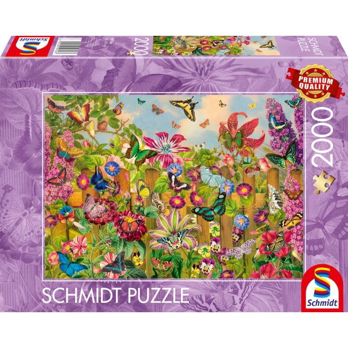 Vorderseite der Verpackung vom Artikel 59746, Wunderschöner Schmetterlingsgarten, 2.000 Teile Puzzle Vorderseite der Verpackung vom Artikel 59746, Wunderschöner Schmetterlingsgarten, 2.000 Teile Puzzle