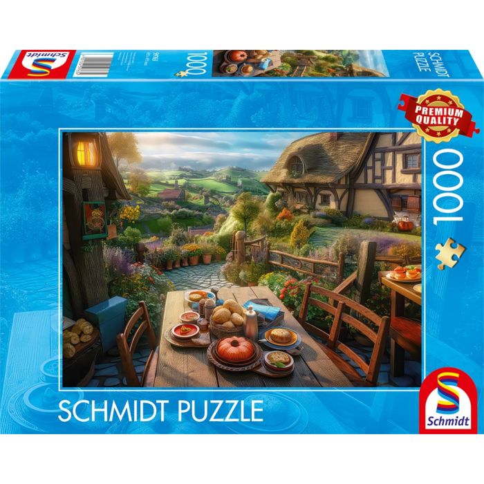 Vorderseite der Verpackung vom Artikel 59763, Frühstück mit Aussicht, 1.000 Teile Puzzle Vorderseite der Verpackung vom Artikel 59763, Frühstück mit Aussicht, 1.000 Teile Puzzle