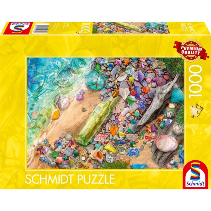 Vorderseite der Verpackung vom Artikel 59769, Leuchtendes Strandgut, 1.000 Teile Puzzle Vorderseite der Verpackung vom Artikel 59769, Leuchtendes Strandgut, 1.000 Teile Puzzle