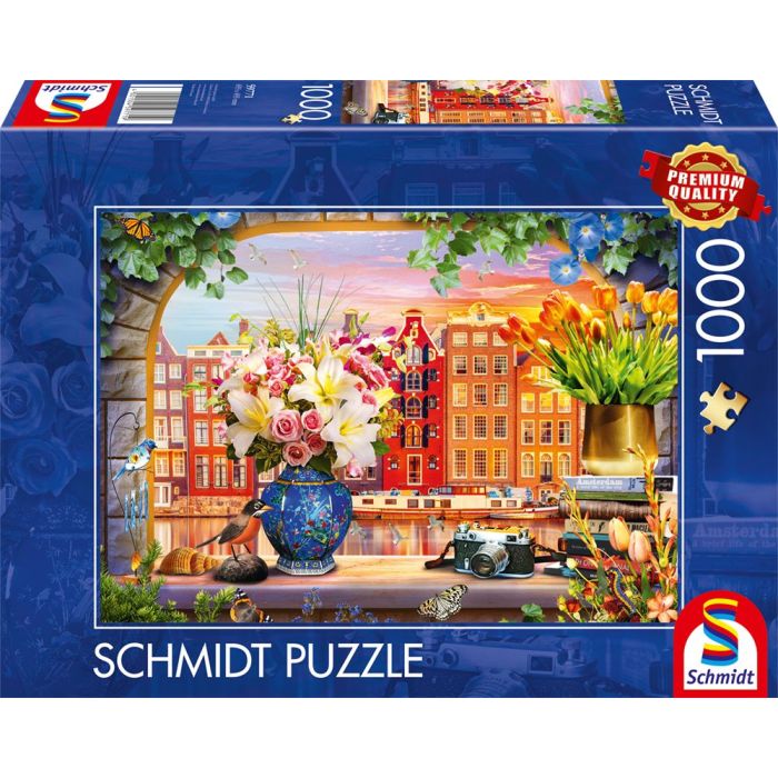 Vorderseite der Verpackung vom Artikel 59771, Besuch in Amsterdam, 1.000 Teile Puzzle Vorderseite der Verpackung vom Artikel 59771, Besuch in Amsterdam, 1.000 Teile Puzzle