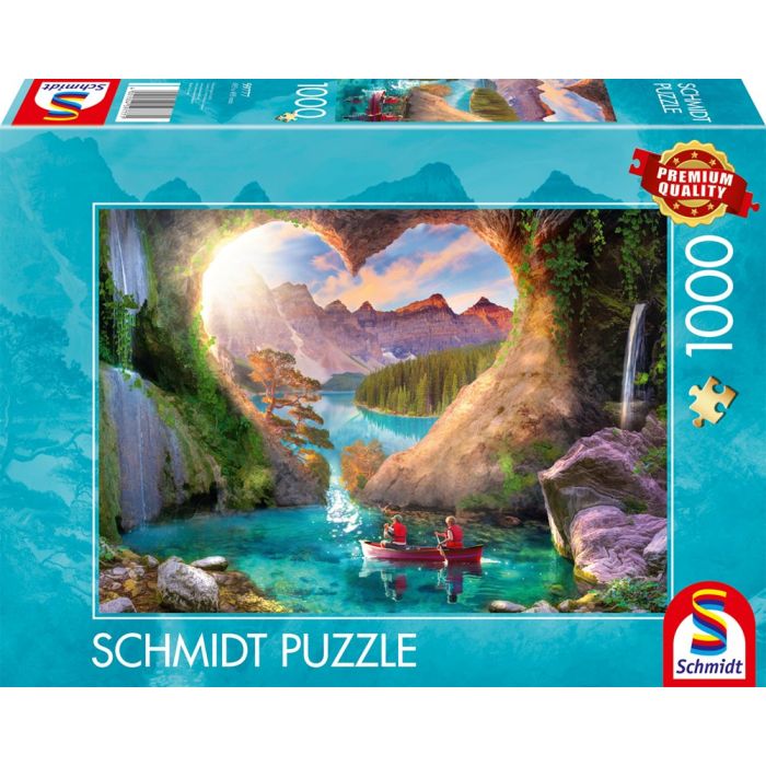 Vorderseite der Verpackung vom Artikel 59777, Ausblick mit Herz, 1.000 Teile Puzzle Vorderseite der Verpackung vom Artikel 59777, Ausblick mit Herz, 1.000 Teile Puzzle