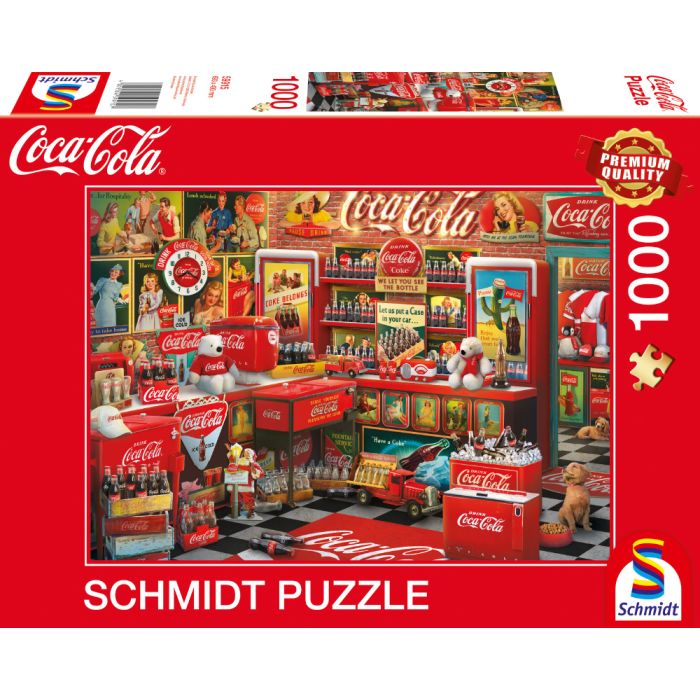 Vorderseite der Verpackung vom Artikel 59915, Coca Cola: Nostalgie, 1.000 Teile Puzzle Vorderseite der Verpackung vom Artikel 59915, Coca Cola: Nostalgie, 1.000 Teile Puzzle