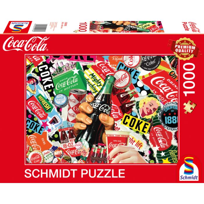 Vorderseite der Verpackung vom Artikel 59916, Coca Cola: is it!, 1.000 Teile Puzzle Vorderseite der Verpackung vom Artikel 59916, Coca Cola: is it!, 1.000 Teile Puzzle