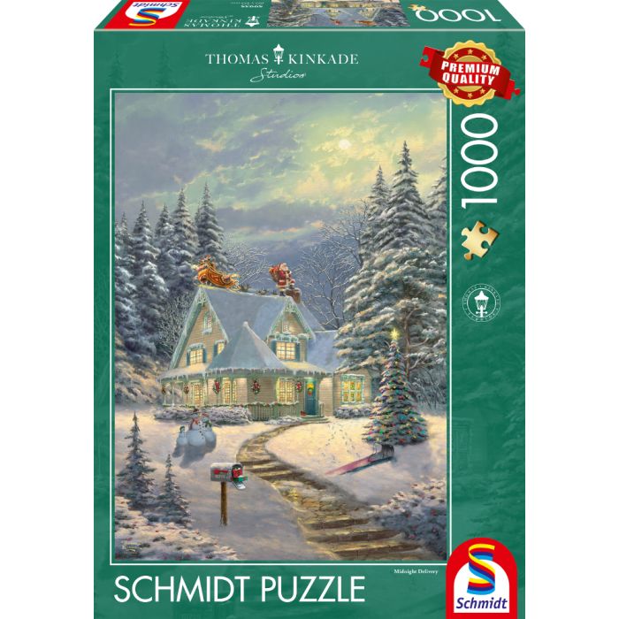 Vorderseite der Verpackung vom Artikel 59935, Thomas Kinkade Studios: Am Heiligabend, 1.000 Teile Puzzle Vorderseite der Verpackung vom Artikel 59935, Thomas Kinkade Studios: Am Heiligabend, 1.000 Teile Puzzle