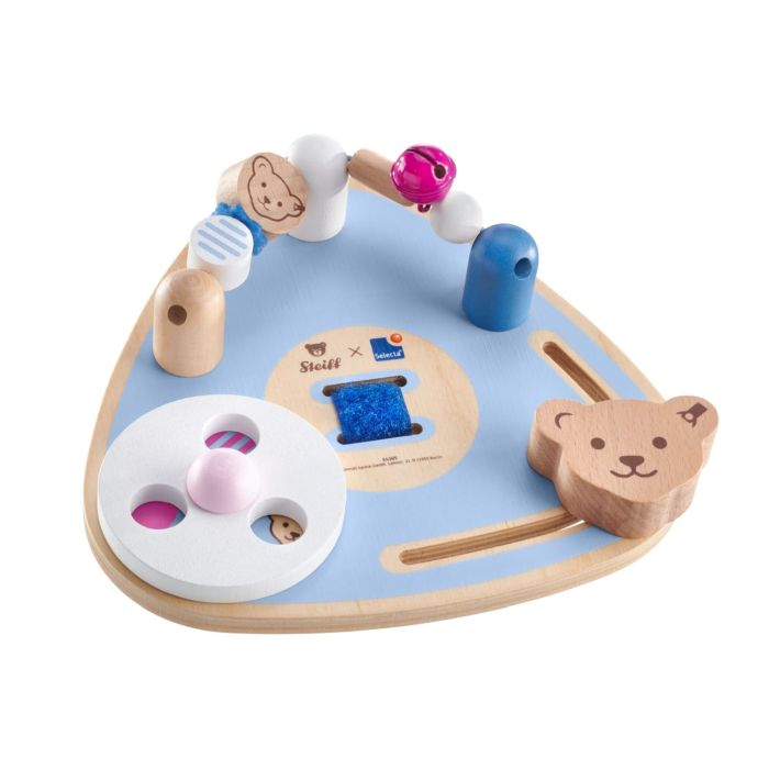 Weiteres Spielmaterial vom Artikel 64309, Steiff: Motorikbrett aus Holz, 17,5 cm Weiteres Spielmaterial vom Artikel 64309, Steiff: Motorikbrett aus Holz, 17,5 cm