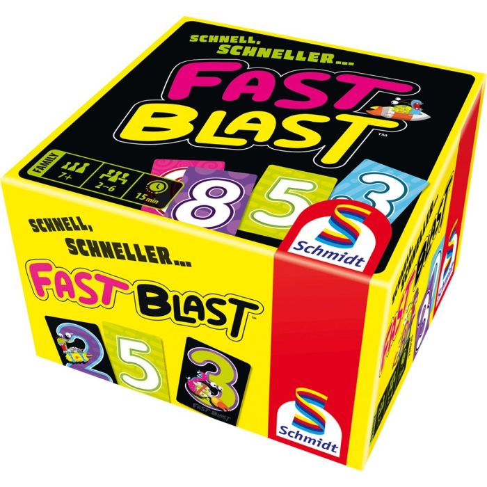 Verpackungsvorderseite aus einem anderen Blickwinkel vom Artikel 78810, Fast Blast™, Kartenspiel