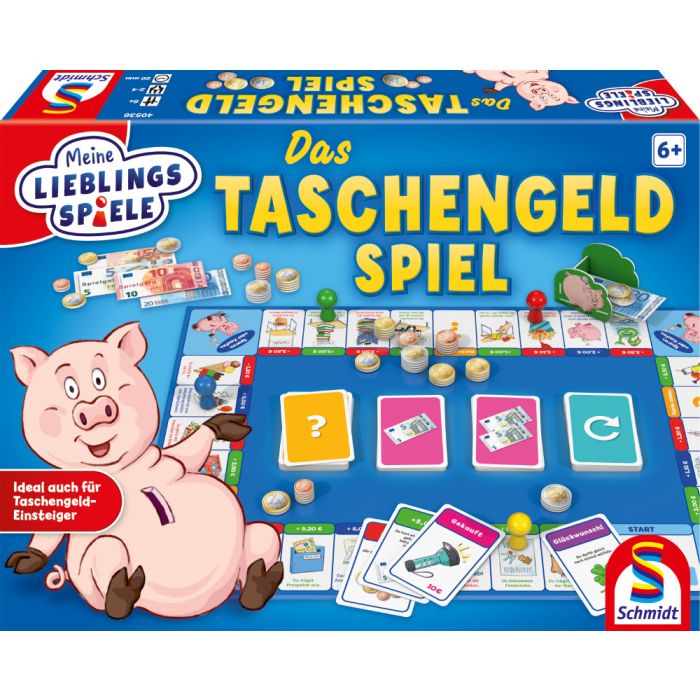 Vorderseite der Verpackung vom Artikel 40536, Meine Lieblingsspiele: Das Taschengeld-Spiel, Kinderspiel Vorderseite der Verpackung vom Artikel 40536, Meine Lieblingsspiele: Das Taschengeld-Spiel, Kinderspiel