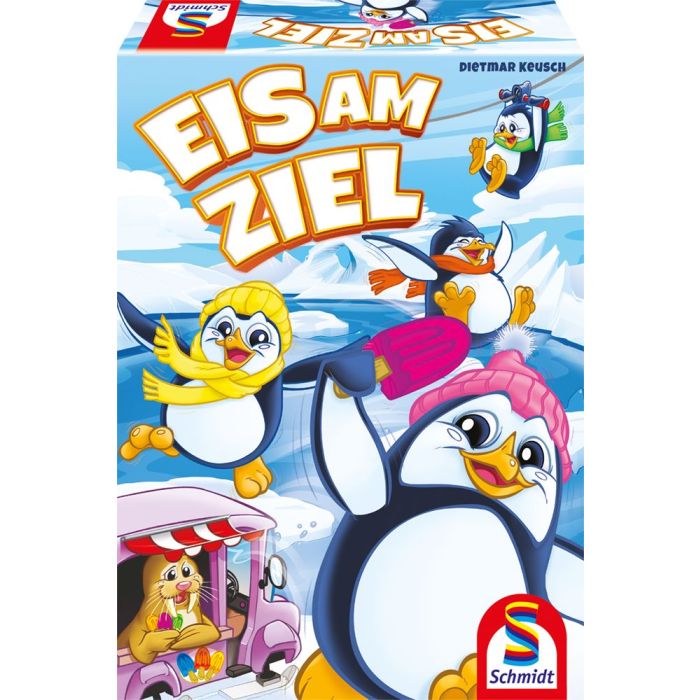 Vorderseite der Verpackung vom Artikel 40645, Eis am Ziel, Kinderspiel Vorderseite der Verpackung vom Artikel 40645, Eis am Ziel, Kinderspiel