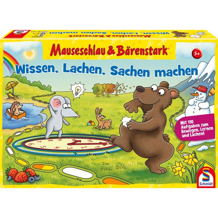 Vorderseite der Verpackung vom Artikel 40653, Mauseschlau & Bärenstark: Wissen, Lachen, Sachen Machen, Kinderspiel Vorderseite der Verpackung vom Artikel 40653, Mauseschlau & Bärenstark: Wissen, Lachen, Sachen Machen, Kinderspiel