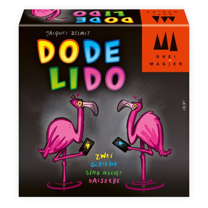 Verpackungsvorderseite aus einem anderen Blickwinkel vom Artikel 40879, Drei Magier®: Dodelido, Kartenspiel