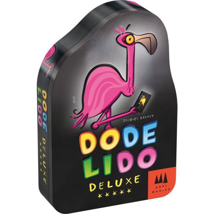 Verpackungsvorderseite aus einem anderen Blickwinkel vom Artikel 40910, Drei Magier: Dodelido Deluxe, Kartenspiel Verpackungsvorderseite aus einem anderen Blickwinkel vom Artikel 40910, Drei Magier: Dodelido Deluxe, Kartenspiel