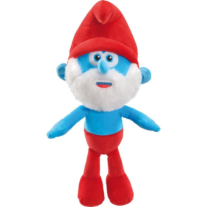 Vorderseite des Plüschartikel 42282, Die Schlümpfe: Papa Schlumpf, 27 cm, Plüsch Vorderseite des Plüschartikel 42282, Die Schlümpfe: Papa Schlumpf, 27 cm, Plüsch