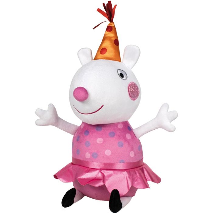 Vorderseite des Plüschartikel 42832, Peppa Pig: Luzie Locke Party, 38 cm, Plüsch Vorderseite des Plüschartikel 42832, Peppa Pig: Luzie Locke Party, 38 cm, Plüsch