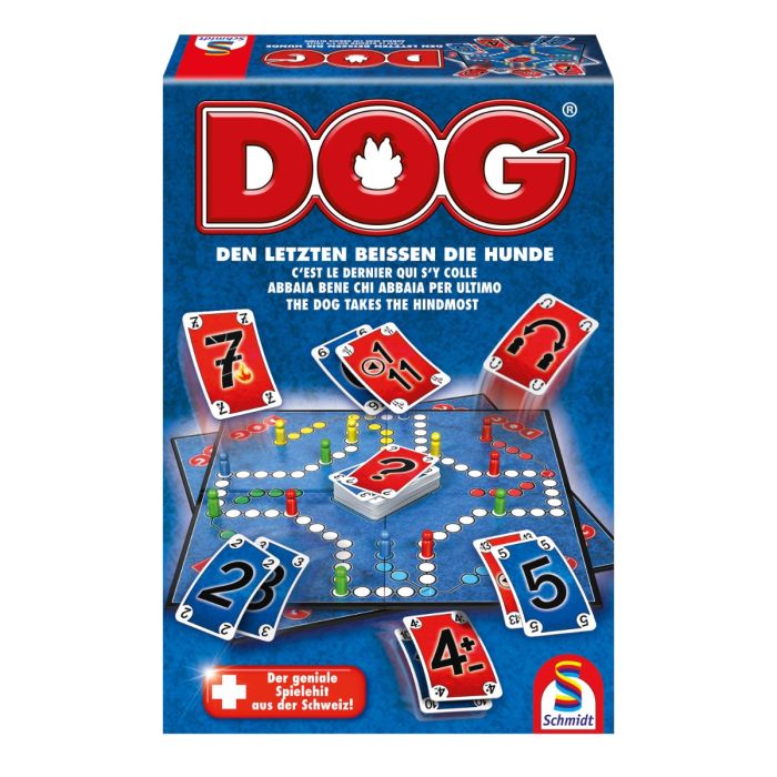 Verpackungsvorderseite aus einem anderen Blickwinkel vom Artikel 49201, DOG® Den letzten beissen die Hunde, Familienspiel Verpackungsvorderseite aus einem anderen Blickwinkel vom Artikel 49201, DOG® Den letzten beissen die Hunde, Familienspiel