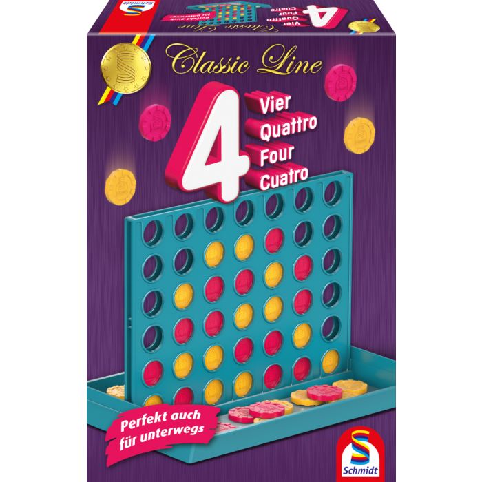 Vorderseite der Verpackung vom Artikel 49403, Vier - Classic Line, Familienspiel Vorderseite der Verpackung vom Artikel 49403, Vier - Classic Line, Familienspiel