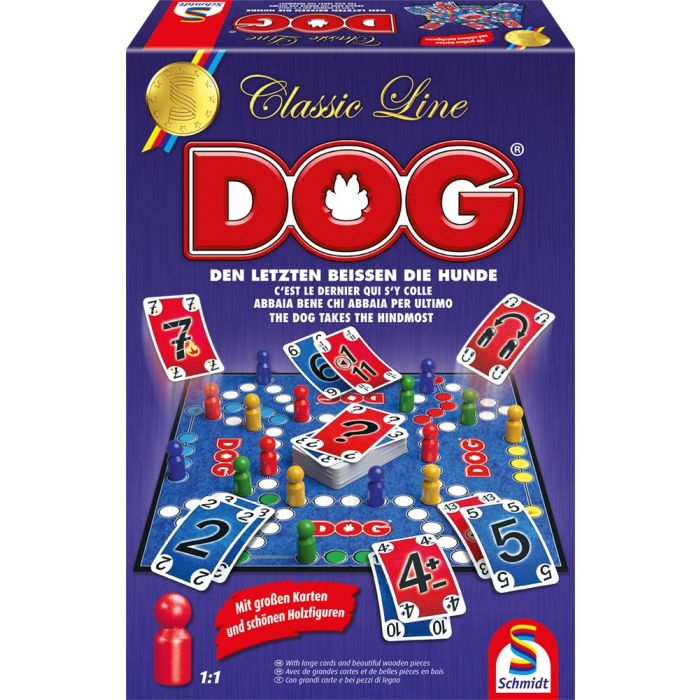Vorderseite der Verpackung vom Artikel 49412, DOG® - Classic Line, Familienspiel Vorderseite der Verpackung vom Artikel 49412, DOG® - Classic Line, Familienspiel