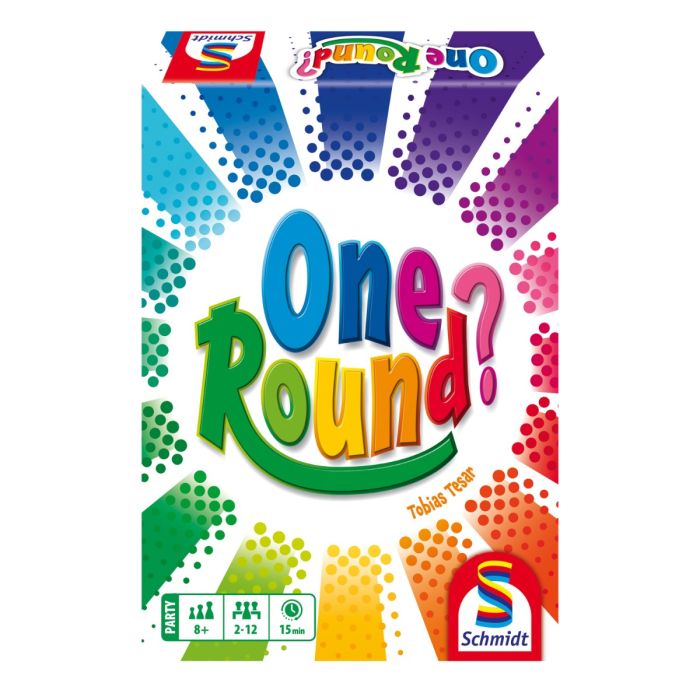 Vorderseite der Verpackung vom Artikel 49460, One Round?, Partyspiel, Familienspiel