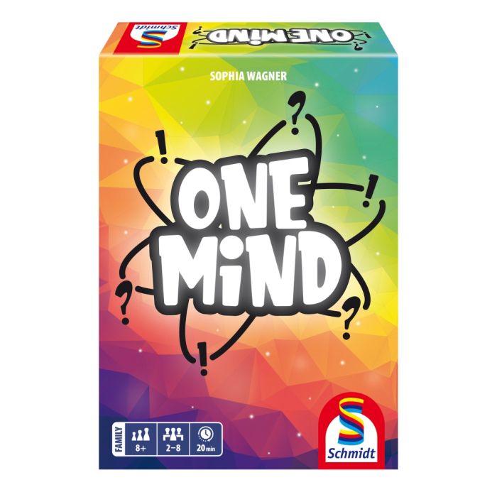 Verpackungsvorderseite aus einem anderen Blickwinkel vom Artikel 49477, One Mind, Familienspiel