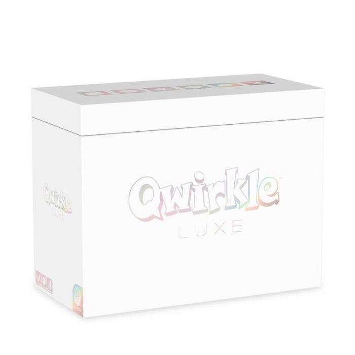 Vorderseite der Verpackung vom Artikel 49491, Qwirkle Luxe, Familienspiel Vorderseite der Verpackung vom Artikel 49491, Qwirkle Luxe, Familienspiel