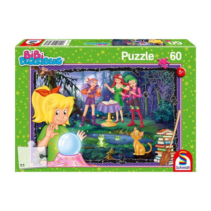 Vorderseite der Verpackung vom Artikel 56398, Bibi Blocksberg: Voll verhext, 60 Teile Kinderpuzzle
