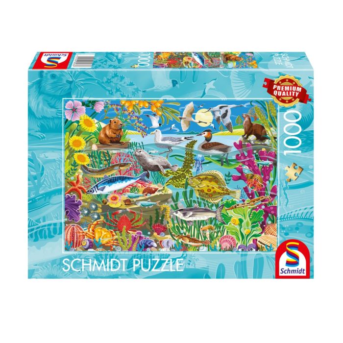 Verpackungsvorderseite aus einem anderen Blickwinkel vom Artikel 58063, Küstenwelt, 1.000 Teile Puzzle Verpackungsvorderseite aus einem anderen Blickwinkel vom Artikel 58063, Küstenwelt, 1.000 Teile Puzzle