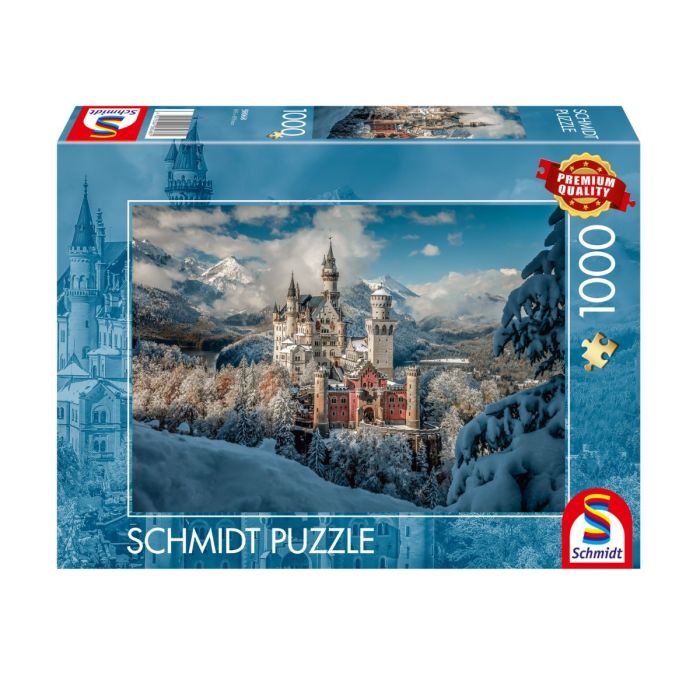 Verpackungsvorderseite aus einem anderen Blickwinkel vom Artikel 58068, Winterliches Schloss Neuschwanstein, 1.000 Teile Puzzle Verpackungsvorderseite aus einem anderen Blickwinkel vom Artikel 58068, Winterliches Schloss Neuschwanstein, 1.000 Teile Puzzle
