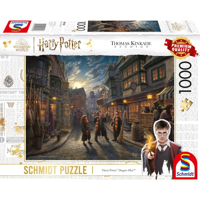 Vorderseite der Verpackung vom Artikel 58548, Thomas Kinkade Studios: Harry Potter™ Diagon Alley™, 1.000 Teile Puzzle Vorderseite der Verpackung vom Artikel 58548, Thomas Kinkade Studios: Harry Potter™ Diagon Alley™, 1.000 Teile Puzzle