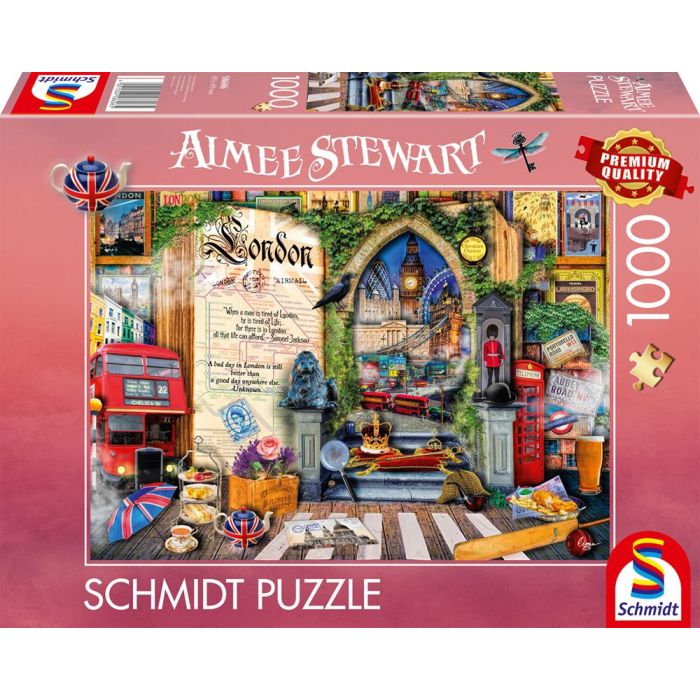 Vorderseite der Verpackung vom Artikel 58606, Aimee Stewart: Erinnerungen an London, 1.000 Teile Puzzle