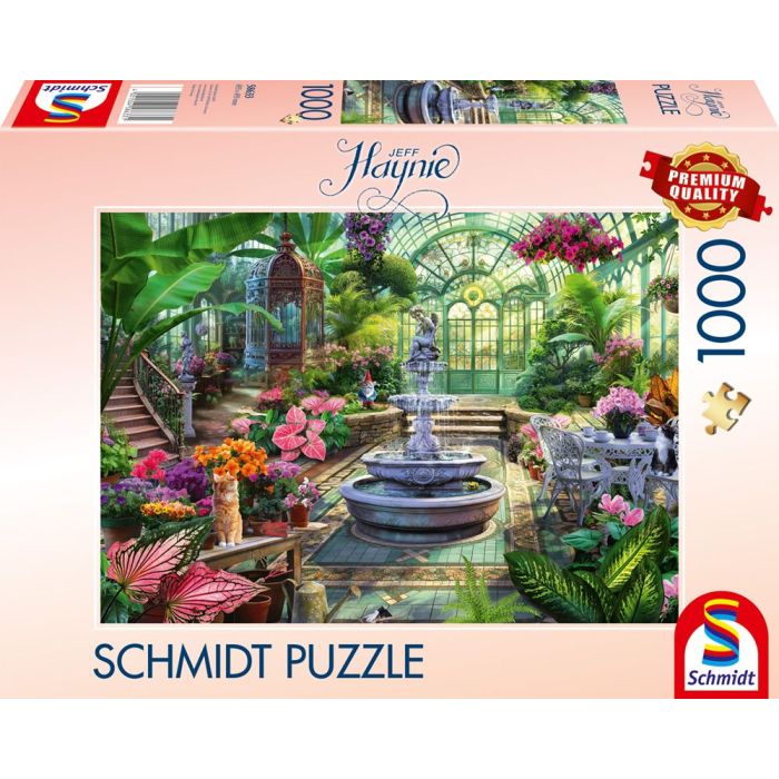 Vorderseite der Verpackung vom Artikel 58633, Jeff Haynie: Viktorianisches Gewächshaus, 1.000 Teile Puzzle Vorderseite der Verpackung vom Artikel 58633, Jeff Haynie: Viktorianisches Gewächshaus, 1.000 Teile Puzzle