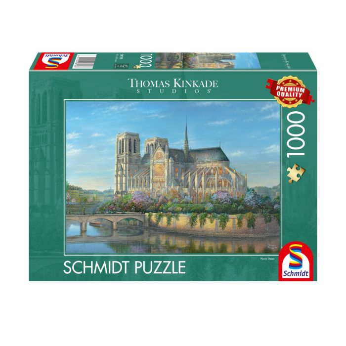 Verpackungsvorderseite aus einem anderen Blickwinkel vom Artikel 58796, Thomas Kinkade Studios: Notre Dame, 1.000 Teile Puzzle Verpackungsvorderseite aus einem anderen Blickwinkel vom Artikel 58796, Thomas Kinkade Studios: Notre Dame, 1.000 Teile Puzzle