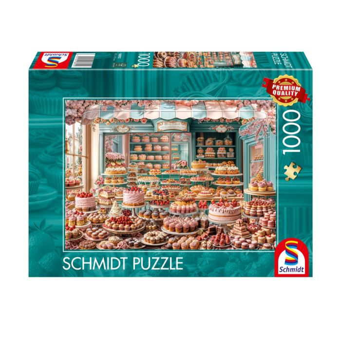 Verpackungsvorderseite aus einem anderen Blickwinkel vom Artikel 58892, Konditorei, 1.000 Teile Puzzle Verpackungsvorderseite aus einem anderen Blickwinkel vom Artikel 58892, Konditorei, 1.000 Teile Puzzle