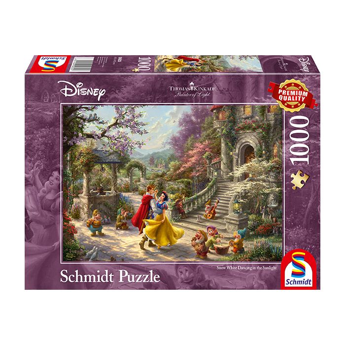 Vorderseite der Verpackung vom Artikel 59625, Thomas Kinkade Studios: Painter of Light - Disney Schneewittchen - Tanz mit dem Prinzen, 1.000 Teile Puzzle Vorderseite der Verpackung vom Artikel 59625, Thomas Kinkade Studios: Painter of Light - Disney Schneewittchen - Tanz mit dem Prinzen, 1.000 Teile Puzzle