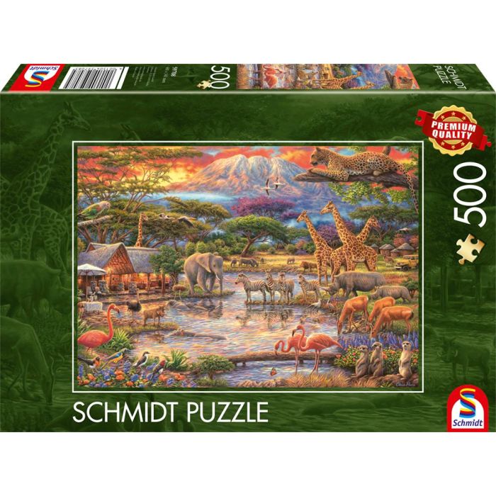 Vorderseite der Verpackung vom Artikel 59708, Paradies am Kilimandscharo, 500 Teile Puzzle Vorderseite der Verpackung vom Artikel 59708, Paradies am Kilimandscharo, 500 Teile Puzzle